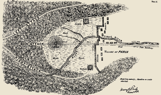 Map
of battle of Paroi